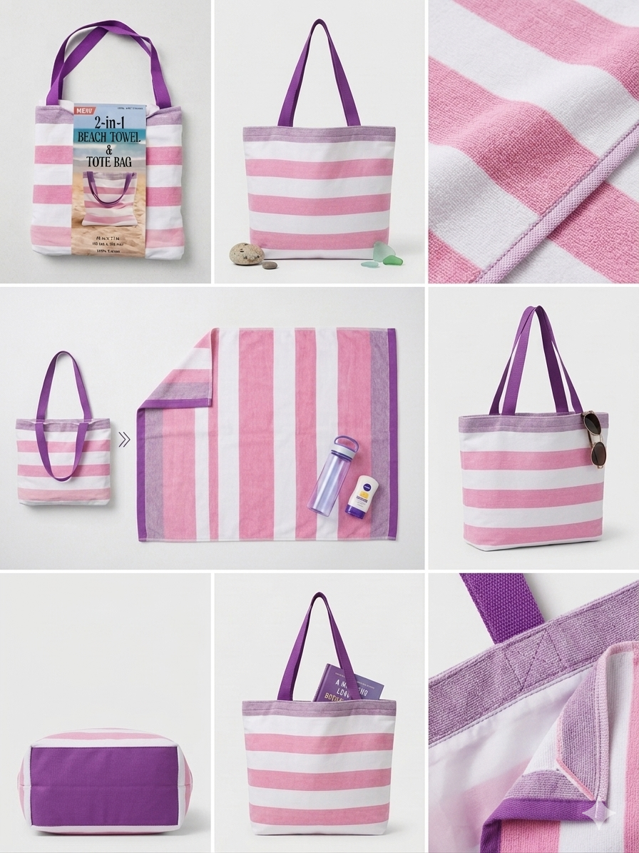2-in-1 Beach Towel & Tote Bag