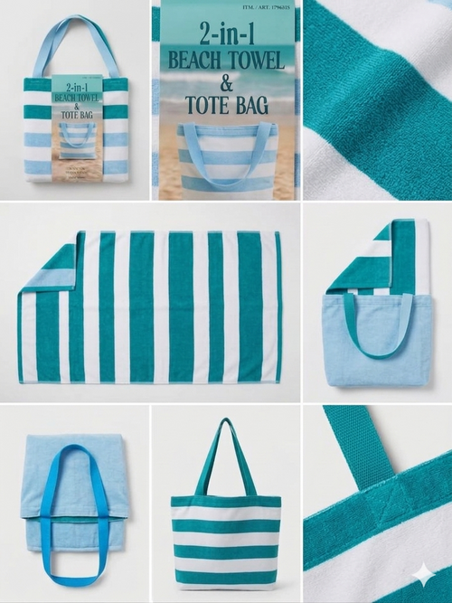 2-in-1 Beach Towel & Tote Bag
